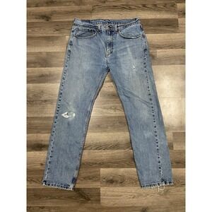 Levi's 505 Jeans Size 34 x 32 Blue Light Wash  Denim Straight Fit